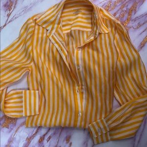 Yellow stripe beach cover up from Summersalt swim